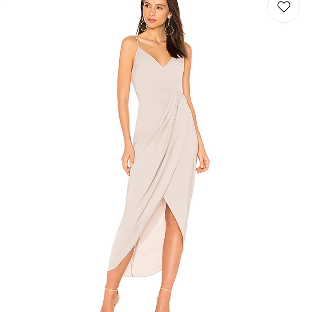 Shana Joy Cocktail Draped Dress in Oyster